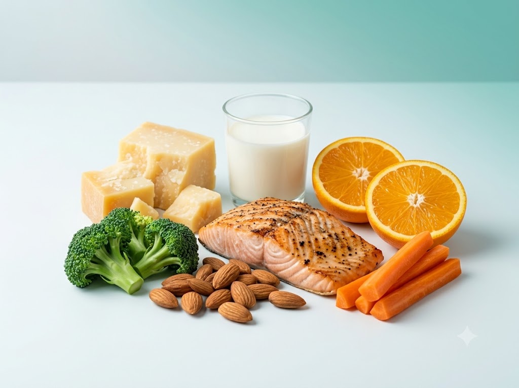 Корисні продукти для здоров'я зубів — молочні, риба, овочі, зелень
